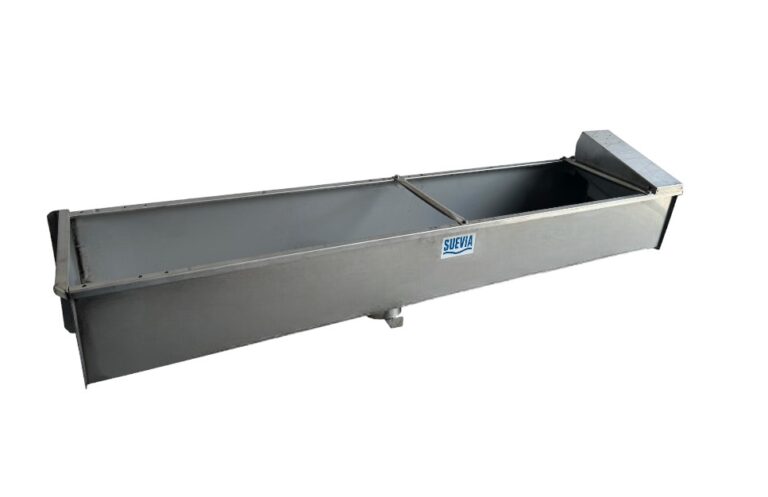 COMPACT Drinkbak, inox 200 cm met verplaatsbare vlotterkap
